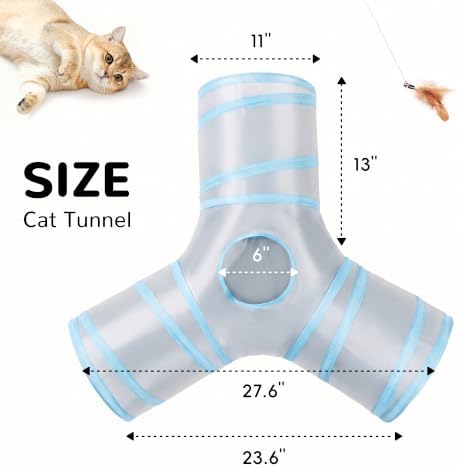 Tempcore Cat Tunnel, 3-Way Collapsible Toy - Image 2
