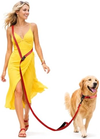 Hands Free Dog Leash, 5.9-8.2ft Multifunctional Crossbody Rope by HeelayHappyEveryDay
