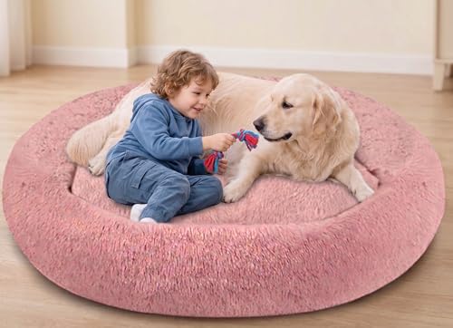 SAVFOX 54 inches Calming Donut Dog Bed by SAVFOX