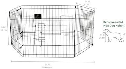 PJYuCien Puppy Playpen with Bottom Pad and Door, 8 Panels 24" H - Image 4
