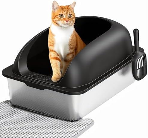 OLIXIS Stainless Steel Large Cat Litter Box by OLIXIS