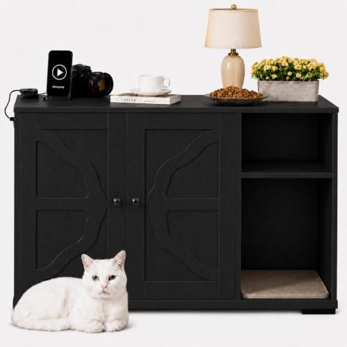 Garvee Cat Litter Box Enclosure, Large Cat House by Garvee