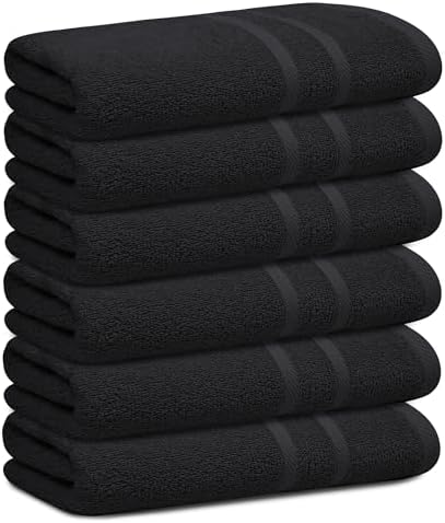 Looperry 6 Pack Small Bath Towel Set by Looperry
