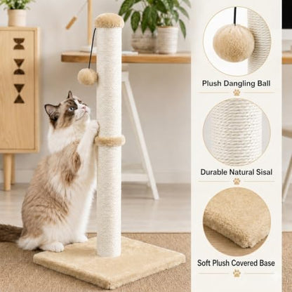 Dimaka 29" Height Tall Cat Scratching Post, Claw Scratcher - Image 4