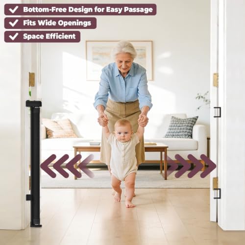 2Pack Retractable Baby Gates for Stair - Image 3
