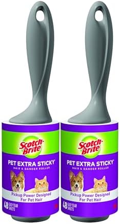 Scotch-Brite Pet Hair Pickup Extra Sticky Lint Roller, 50% Stickier, Fur & by Scotch-Brite