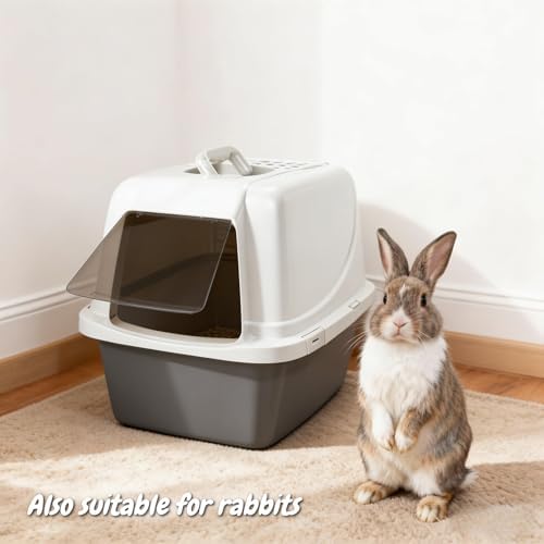 Large Enclosed Corner Cat Litter Box - Image 3