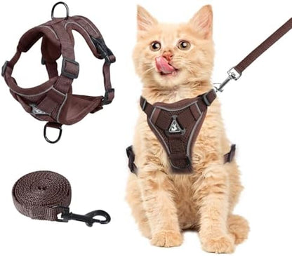 Wanheart cat Chest Harness and Leash, Anti-Escape Adjustable Soft mesh cat by Unknown