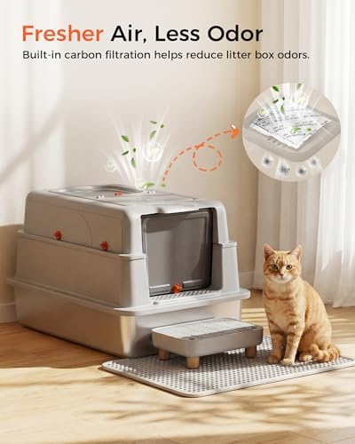 GTPLAYER XXXL Stainless Steel Cat Litter Box - Image 3
