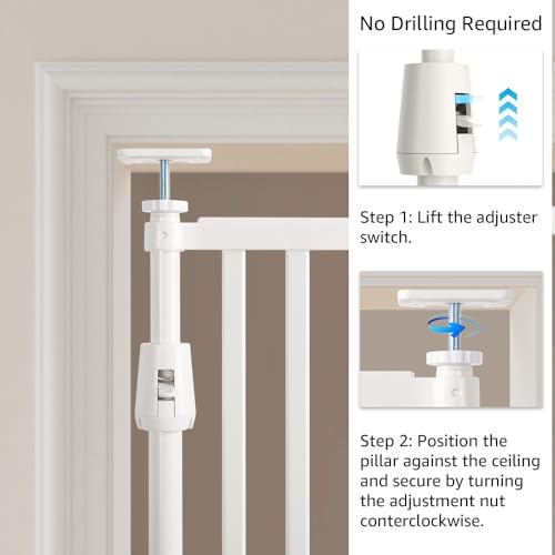 unipaws 75" High Extra Tall Cat Safety Gate, Auto Closing and No Drilling - Image 2