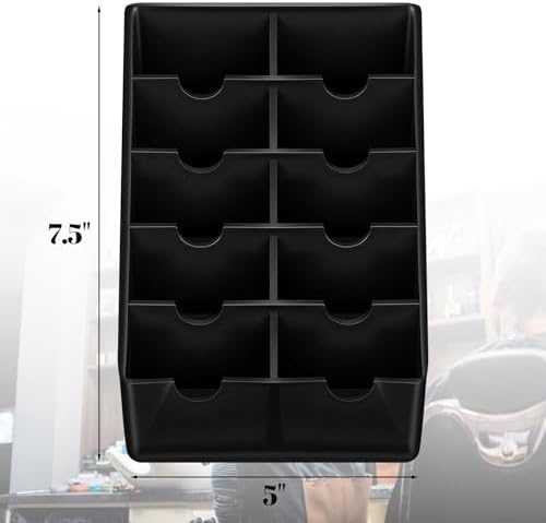4 Pack Black Clipper Blade Holder 10 Slot Clipper Razor Blade Rack Storage Tray - Image 2