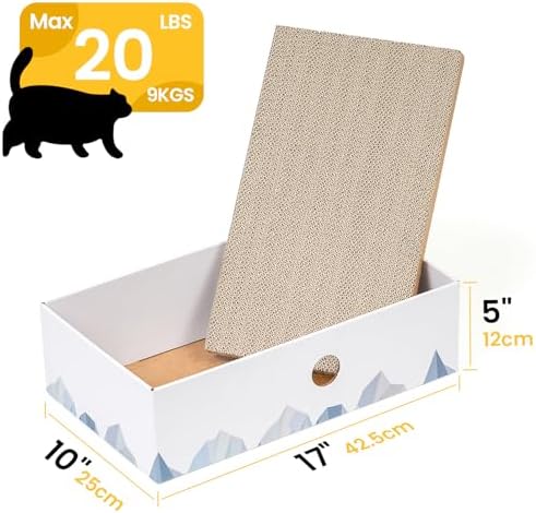 Conlun Cat Scratcher Box, Cardboard Pad, Bed - Image 3