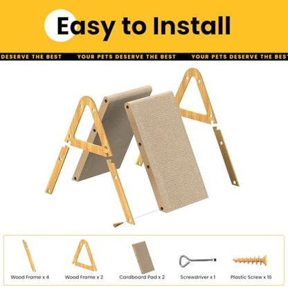 Conlun Vertical Cat Scratcher | A-Frame Scratching Pad - Image 6