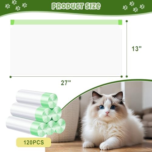 120 Count 27" x 13" Cat Litter Bags - Image 2