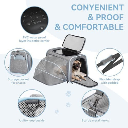 Petsfit Large Double Expandable Cat Carrier - Image 6