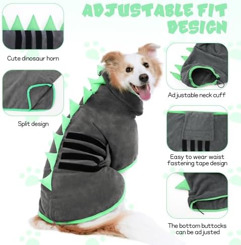 Super Absorbent Dog Bathrobe, Fast-Drying Robe - Image 3