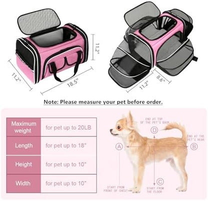 Estarer Soft Sided Pet Carrier Airline Approved, 4 Sides Expandable Collapsible - Image 4
