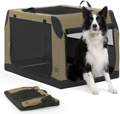 PETSFIT Collapsible Dog Crate, Soft Sided Dog Crate by Petsfit