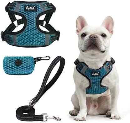 PUPTECK Dog Harness and Leash Set Medium Sized, Step in No Pull Adjustable by PUPTECK