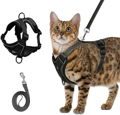 shudyear Cat Chest Harness and Leash Set Adjustable Anti-Escape Soft Mesh Cat by Shudyear