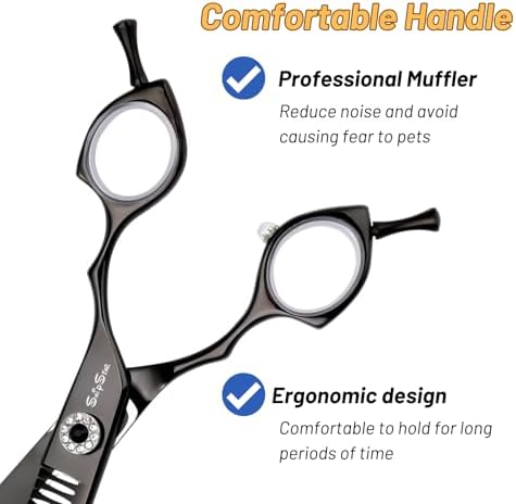 7.5in 25° Curved 35 Teeth Chunker Dog Grooming Scissors - Image 6
