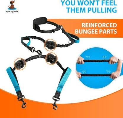 SparklyPets Hands Free Dual Dog Leash, Medium & Large - Image 3