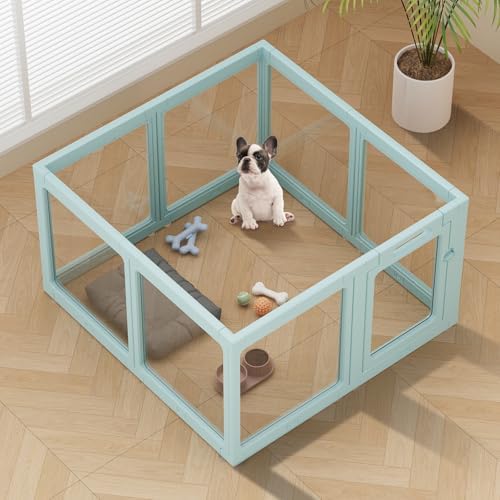Clear Acrylic Dog Playpen Indoor Pet Pen, 8 Panels by ClimbHope