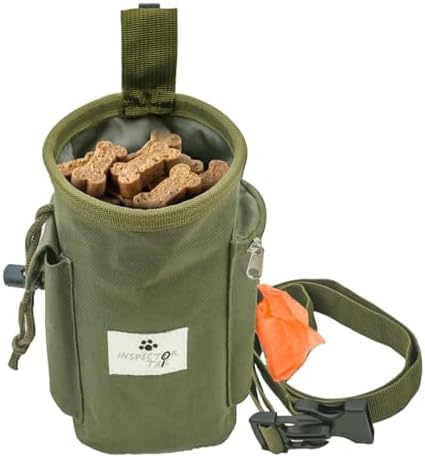 INSPECTOR TAIL Dog Treat Pouch for Training, Drawstring Bag, Hands Free by InspectorTail