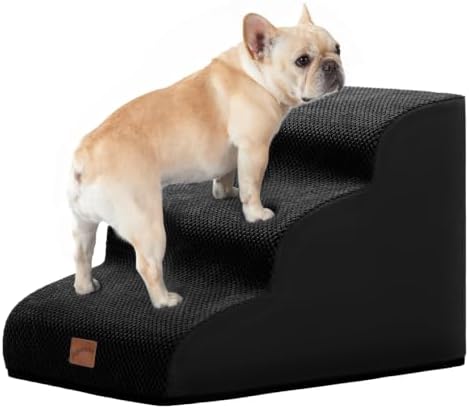 GoGoBunny Dog Stairs for Small Dogs, 3-Step Pet Steps for Couch Sofa by gogobunny