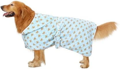 HDE Hooded Dog Bathrobe Quick Dry Towel Wrap - Image 3