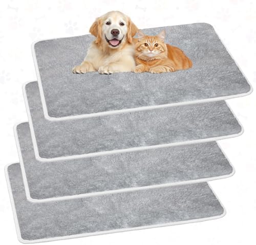 Drydiet 4 Pcs Cat Carrier Pad Reversible Liner, 17 x 11 Inch by Drydiet