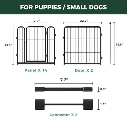 FXW Rollick Dog Playpen with Divider Connectors, 16 Panels - Image 6