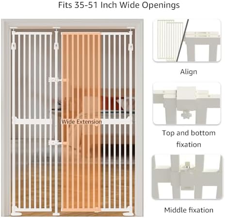 unipaws 75" High Extra Tall Cat Safety Gate, Auto Closing and No Drilling - Image 6