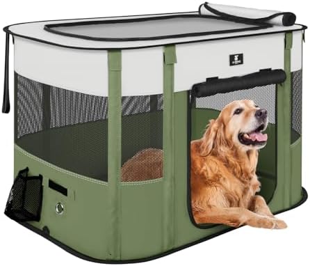 X-ZONE PET Dog Playpen, Puppy Cat Play Pen Portable Foldable Indoor/Outdoor by X-ZONEPET