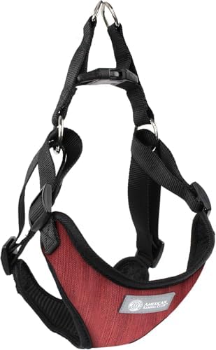 AKC Striped Step-in Dog Harness – No Pull Adjustable Vest by AmericanKennelClub