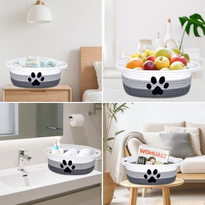 Small Woven Dog Toy Basket - Image 7