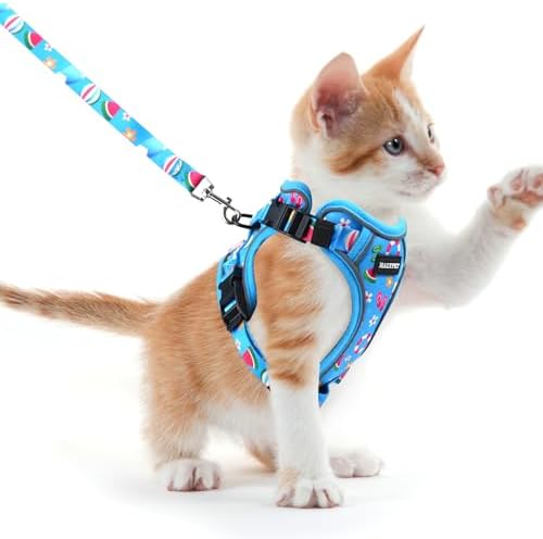 Halypet Cat Harness and Leash Set, Escape Proof Adjustable Harness by DOMoreWithYourPet