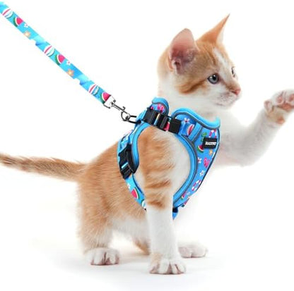 Halypet Cat Harness and Leash Set, Escape Proof Adjustable Harness by DOMoreWithYourPet