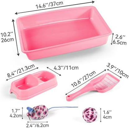 PAWISE Cat Litter Box Set, Small Kitten Starter Kit, Includes Litter Box - Image 3
