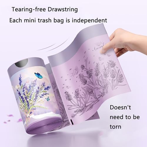 100pcs 2.6 Gallon Small Trash Bags Tearing-Free Drawstring - Image 6