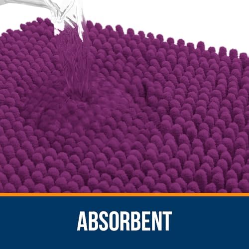 OLANLY Toilet Rugs U-Shaped 20x20, Soft Absorbent Chenille Contour Rugs - Image 4