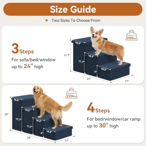 Zerbuger Dog Stairs with Storage - Image 2