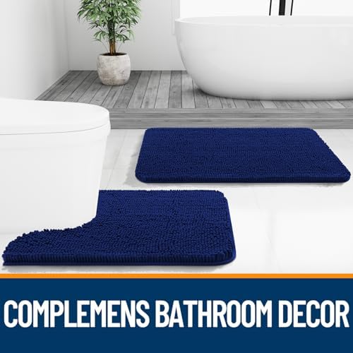 OLANLY Bathroom Rugs 35x24, Extra Soft Absorbent Chenille Bath Rugs - Image 7