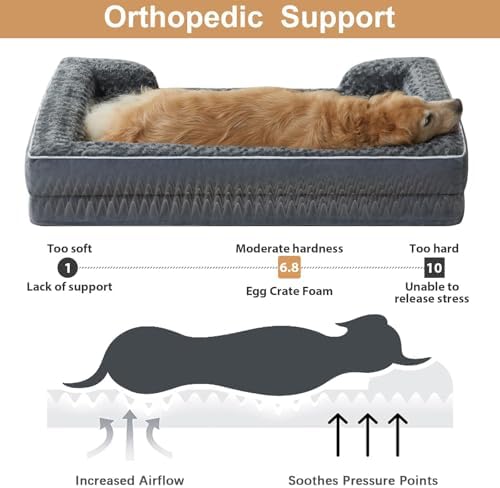 WNPETHOME Orthopedic Washable XL Dog Bed - Image 2