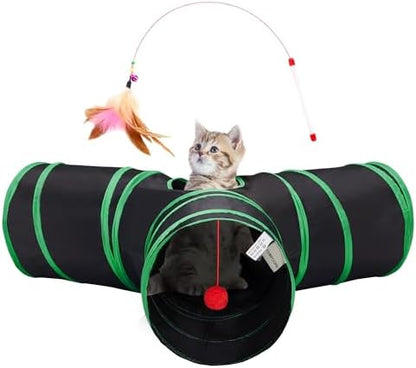 Tempcore Cat Tunnel, 3-Way Collapsible Toy by Tempcore