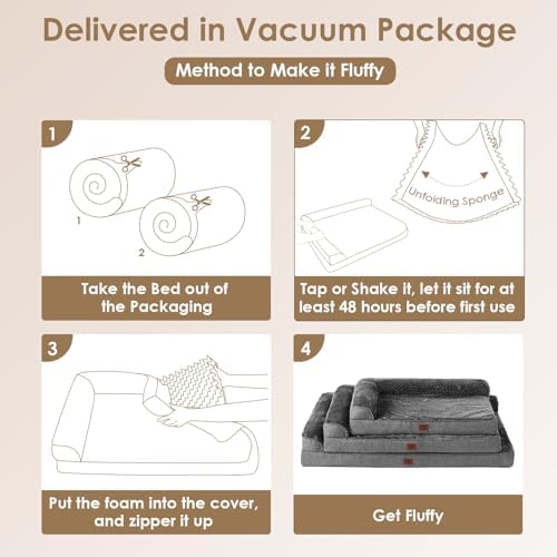 EHEYCIGA Orthopedic Dog Bed Medium Size Dogs, Memory Foam Dog Bed - Image 6