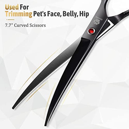 Dog Grooming Scissors Kit with Safety Round Tips, GLADOG Professional 5 in 1 - Image 4