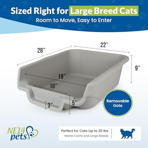 KittyGoHere Senior Cat Litter Box, Litter Pan, Jumbo 2 Pack - Image 4