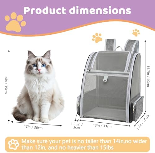 Cat Backpack Carrier Large Pet Backpack - Image 2
