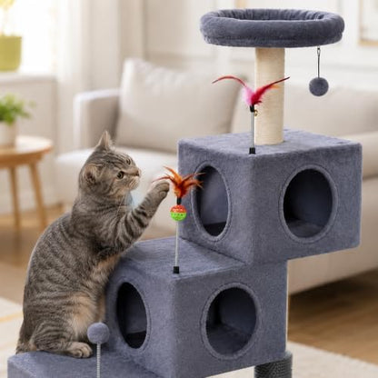 YUNIQUE Small Cat Tree for Indoor Cats, Cat Tower - Image 4